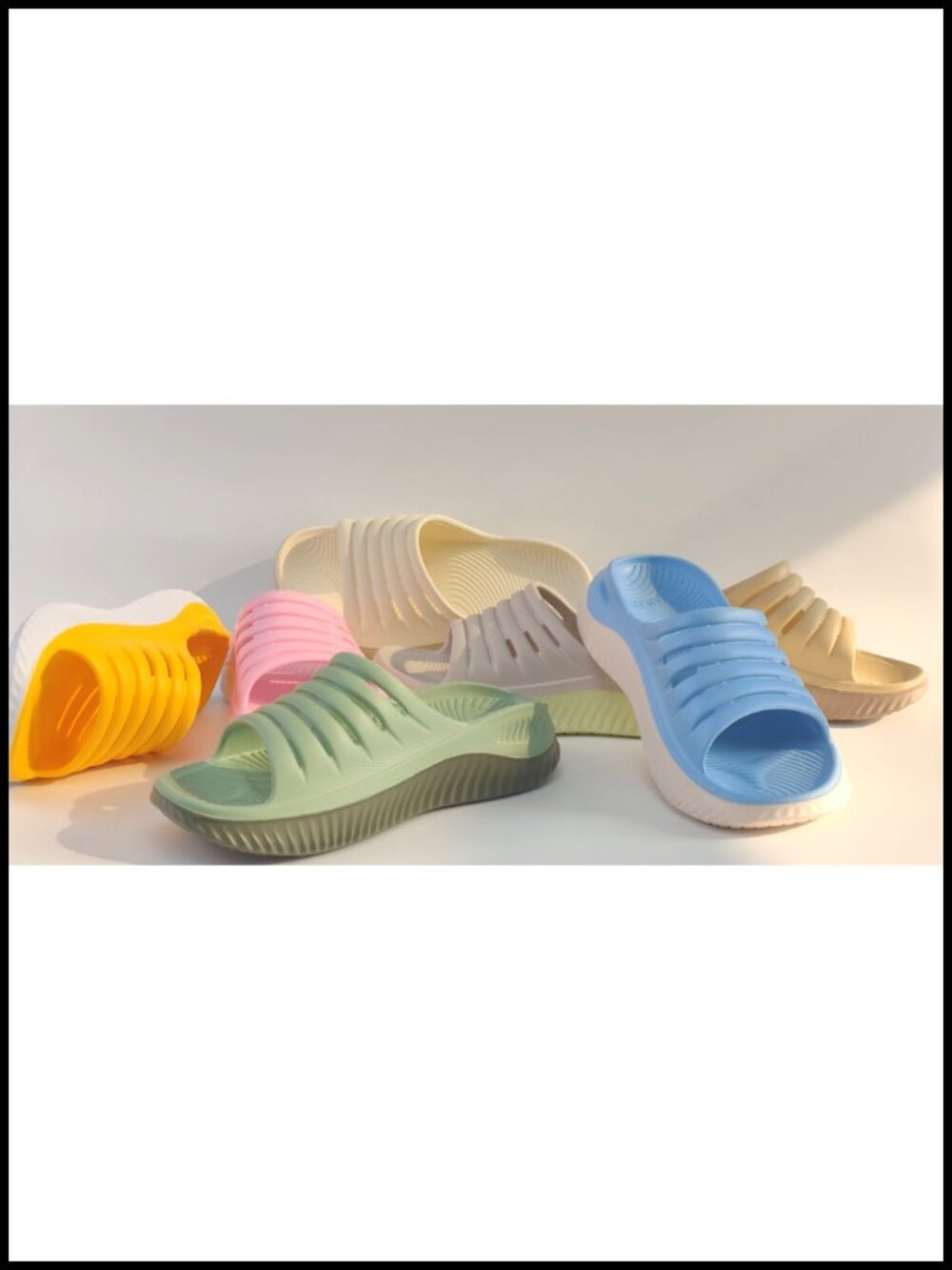 Women's Orthotic Recovery Slides With Arch Support Thick Cushion Post-Exercise View 6